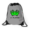 arcade player 2 Drawstring Bags