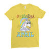 unicorns are born in april cute unicorn Ladies Fitted T-Shirt