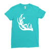 deer antler with buck forest Ladies Fitted T-Shirt