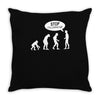 banksy funny human evolution indie Throw Pillow