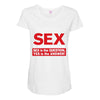 funny rude sex is not the answer, ideal birthday gift or present Maternity Scoop Neck T-shirt
