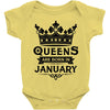 Queens Are Born In January Baby Onesie
