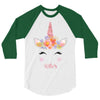 birthday unicorn family series sister 3/4 Sleeve Shirt