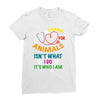 caring for animals isn't what i do it's who i am Ladies Fitted T-Shirt
