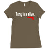 tony is alive sopranos Ladies Fitted T-Shirt