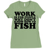 work is for people Ladies Fitted T-Shirt