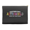 greeting from astroworld wish you were here white Accessory Pouches