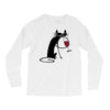 cat and wine Long Sleeve Shirts