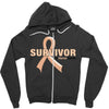 Survivor Of Uterine Cancer Zipper Hoodie