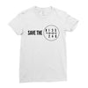save the manual transmissions black (stick shift) Ladies Fitted T-Shirt