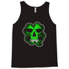 celtic green clover skull patch, irish biker patches Tank Top