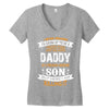 Super Cool Daddy Of A Freaking Awesome Son Women's V-Neck T-Shirt