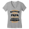Super Cool Papa Of A Freaking Awesome Granddaughter Women's V-Neck T-Shirt
