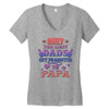 only the best dads get promoted to papa Women's V-Neck T-Shirt