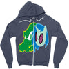 vector scratch Zipper Hoodie
