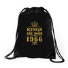 kings are born in 1966 Drawstring Bags