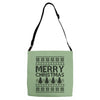 ugly merry christmas Adjustable Strap Totes