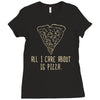 all i care about is pizza Ladies Fitted T-Shirt