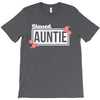 blessed aunitie with flower white color T-Shirt