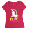 gay pride f#ck younicorn funny rude unicorn Women's Triblend Scoop T-shirt