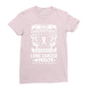 Never Underestimate The Strength Of A Lung Cancer Warrior Ladies Fitted T-Shirt