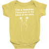 eyes in the back of my shirt Baby Onesie