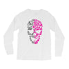 two coloured patterned skull   mens funny Long Sleeve Shirts
