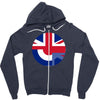 mod union jack, ideal gift, birthday present Zipper Hoodie