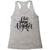 we shine together Racerback Tank
