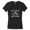 case ih red tractor boy comin' through Women's V-Neck T-Shirt