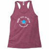 never trust an atom they make up everything Racerback Tank