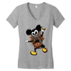 mickey mouse trap Women's V-Neck T-Shirt