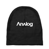 analog white logo Baby Beanies