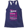 quens are born in march Racerback Tank