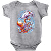 octopus vs shark Baby Onesie