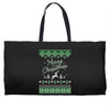 merry christmas ugly christmas sweater Weekender Totes