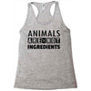 Animals Are Not Ingredients Racerback Tank