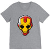 iron skull V-Neck Tee
