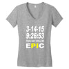 pi day 2015 pie math Women's V-Neck T-Shirt