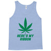 Support Liver Cancer Awareness With A Emerald Cannabis Leaf Tank Top