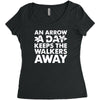 an arrow a day zombie dary Women's Triblend Scoop T-shirt