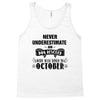 never underestimate an old man who was born in october Tank Top