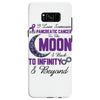 i love someone with pancreatic cancer to the moon &amp; back to infınıty Samsung Galaxy S8 Case