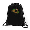 the tree, the raccoon Drawstring Bags