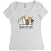 crazy cat lady Women's Triblend Scoop T-shirt