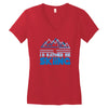 i'd rather be skiing Women's V-Neck T-Shirt