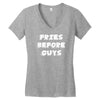 fries before guys Women's V-Neck T-Shirt