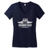i have two titles aunt and godmother Women's V-Neck T-Shirt