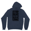 stop blue on black crime Unisex Hoodie