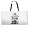 You Cant Scare Me I am Biker Grandfather Weekender Totes